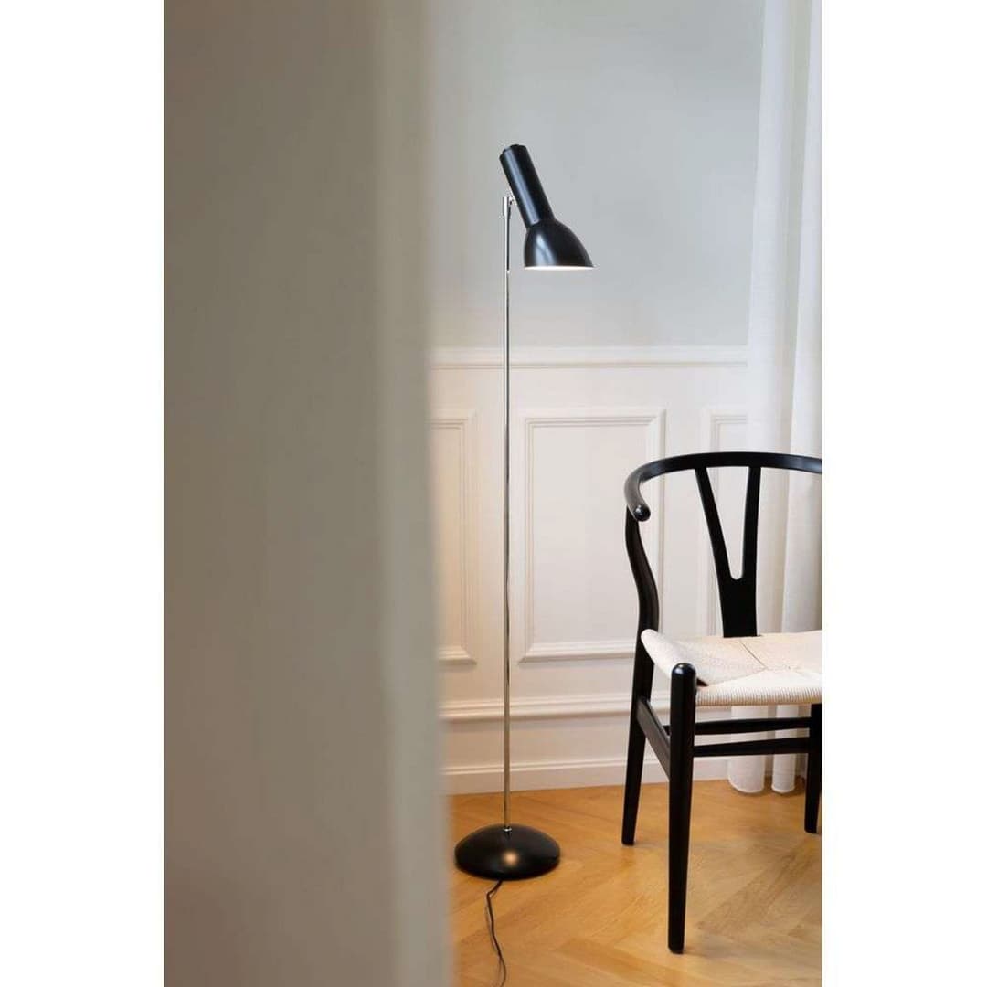 Oblique Stehleuchte Petrol Blau/Messing - Cph Lighting - Wohnzimmer - Aluminium