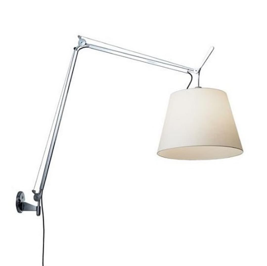 Tolomeo Mega Wandleuchte m/Dimmer Ø420 Alu/Weiß - Artemide - Wohnzimmer - Aluminium