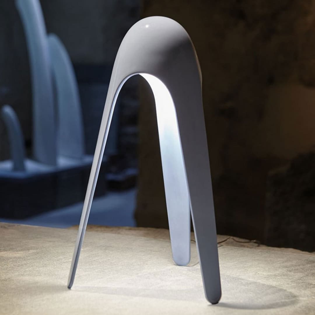 Cyborg Tischleuchte Grau - Martinelli Luce - Wohnzimmer - Design - Metall