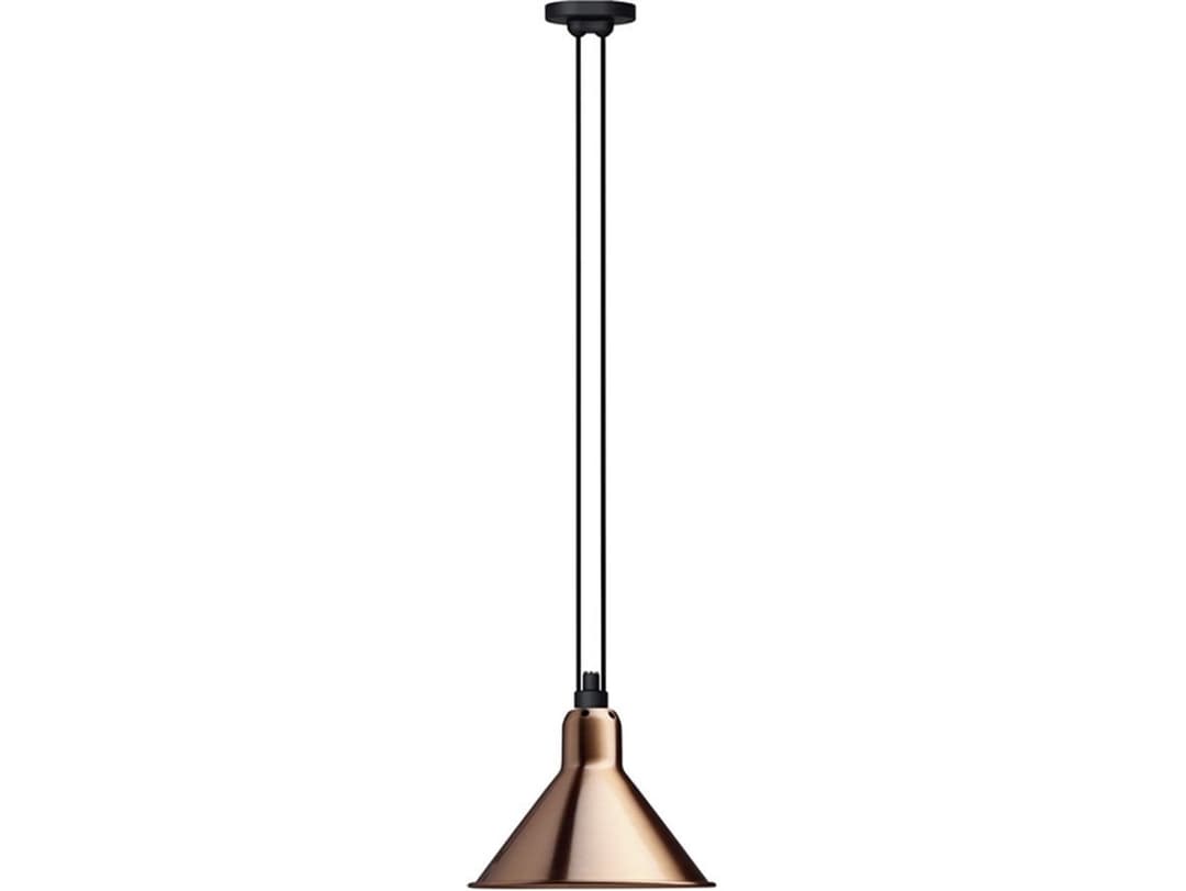 Lampe Gras 322 L Pendelleuchte, kupfer/weiß – DCW - Wohnzimmer - Metall