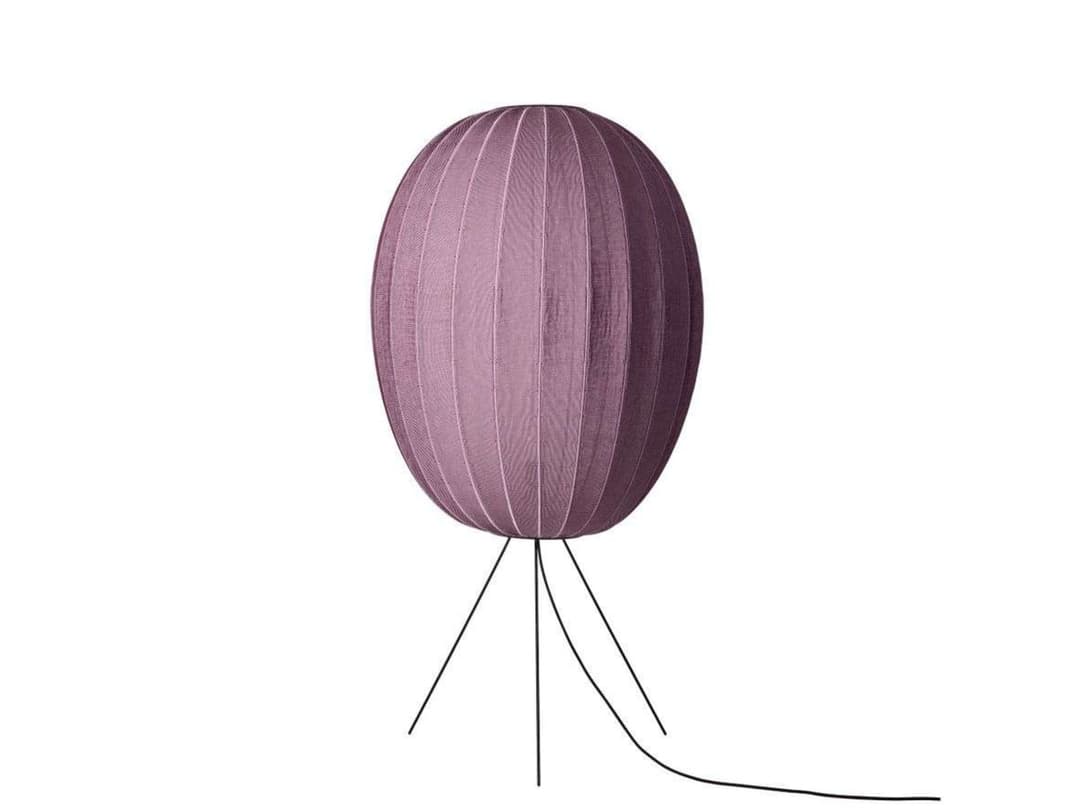 Knit-Wit 65 High Oval Stehlampe, rot, 130 cm - Made By Hand - Wohnzimmer - Aluminium