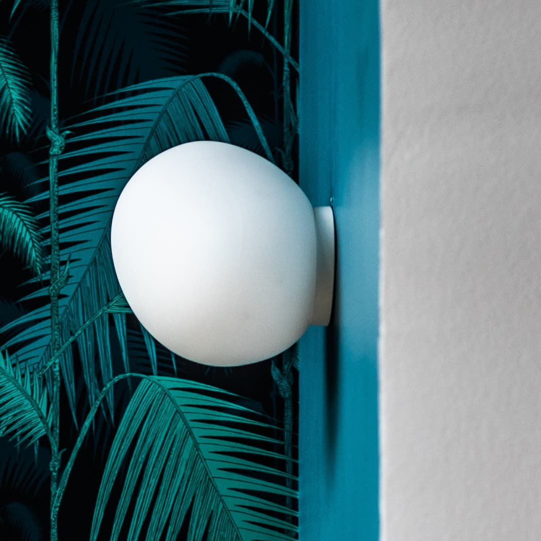 Gregg Piccola Wand-/Deckenleuchte, weiß, IP40 - Foscarini - Flurbereich - Design - Glas - Rund