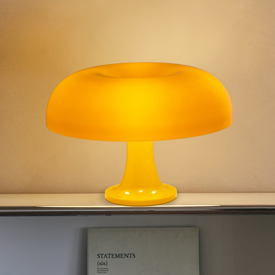 Nessino Tischleuchte, gelb, Ø32 cm - Artemide - Wohnzimmer - Design - Kunststoff - Einflammig