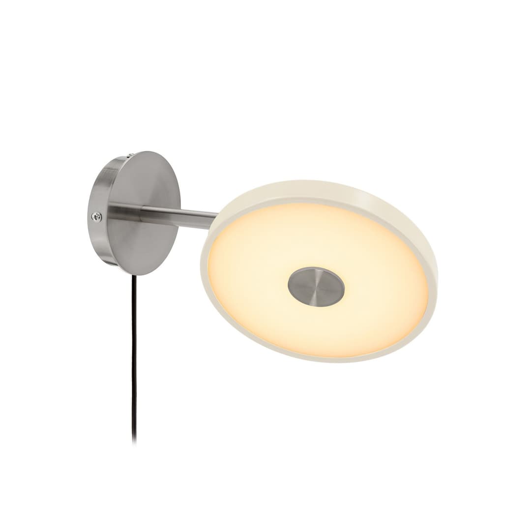 Asteria Short LED-Wandlampe, weiß, Stahl, Stecker - UMAGE - Wohnzimmer - Design - Metall - Einflammig