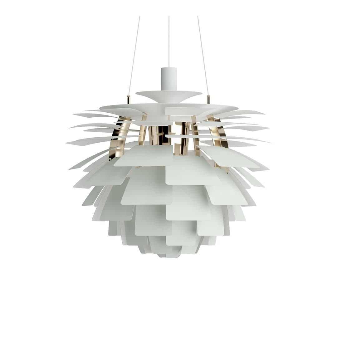PH Artichoke Hängelampe, grün/messing Ø60 cm - Louis Poulsen - Wohnzimmer - Modern - Metall - Einflammig