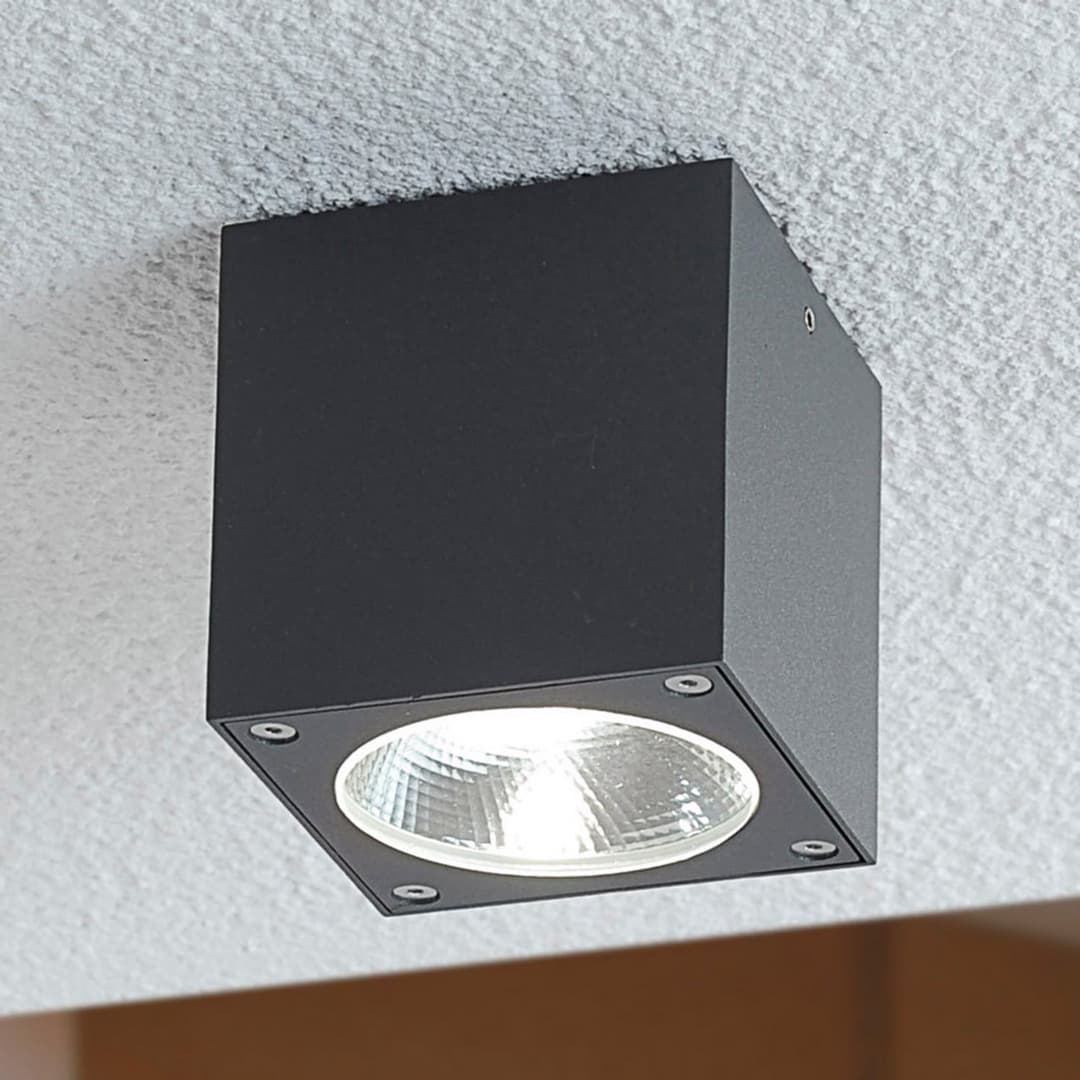 Cordy LED Außen Spotlight Graphite - Lucande - Badezimmer - Modern - Metall - Eckig