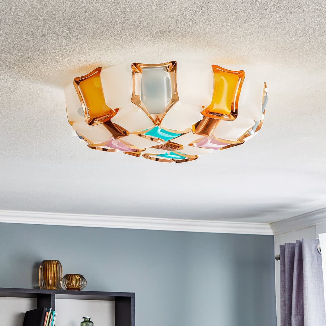 Mida Deckenleuchte, 50 cm, multicolor - Slamp - Wohnzimmer - Design - Kunststoff - Rund