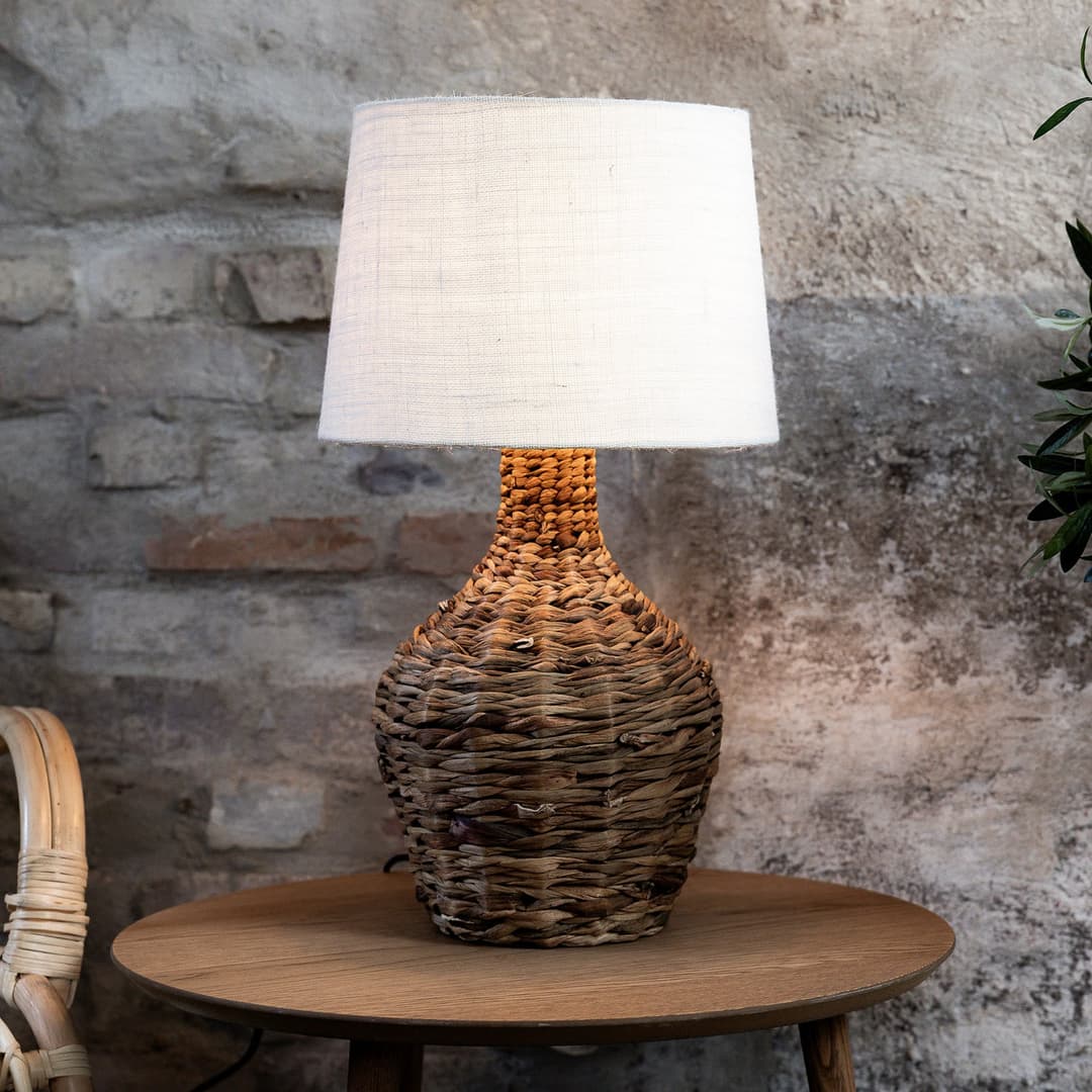 Paglia 1 Tischleuchte Beige/Natural - Markslöjd - Wohnzimmer - Holz - Mit Schirm
