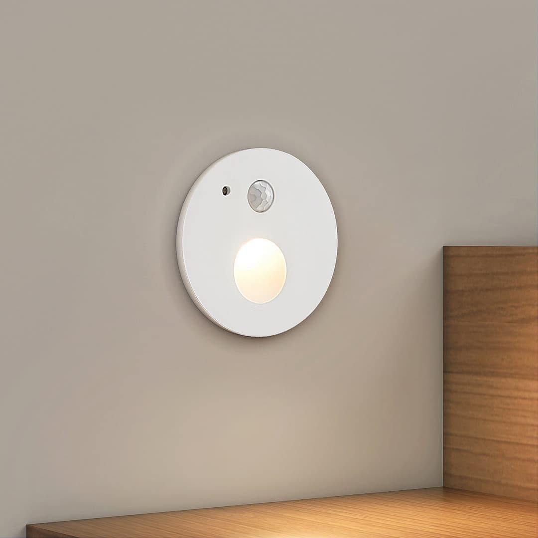 Neru Round LED Einbauwandlampe w/Sensor White - Arcchio - Wohnzimmer - Modern - Metall - Einflammig