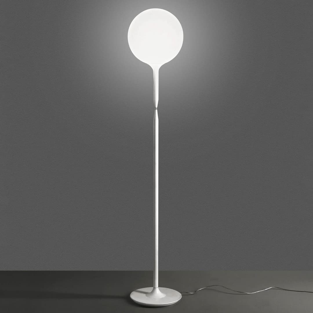 Castore 35 Stehleuchte White - Artemide - Wohnzimmer - Design - Glas - Kugel