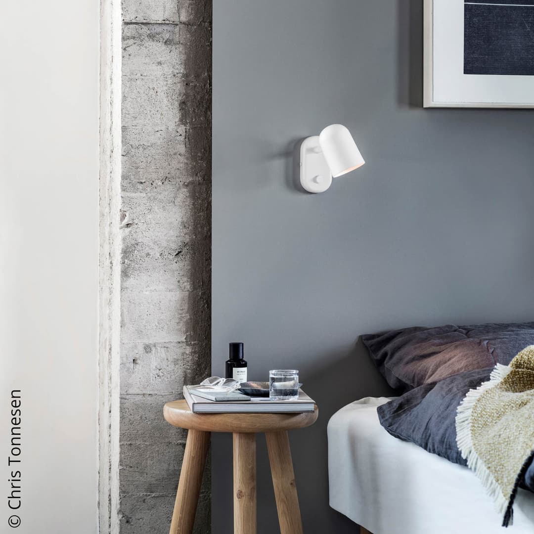 Buddy Wandleuchte White - Northern Buddy wall - Wohnzimmer - Skandinavisch - Metall - Einflammig