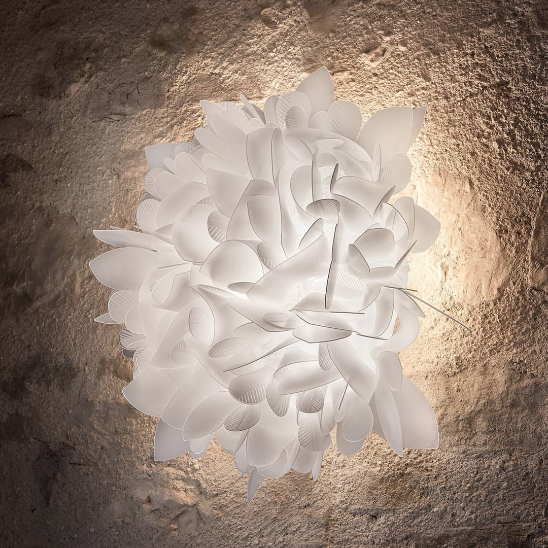 Veli Foliage Medium Wandleuchte, weiß Ø 54 cm - Slamp - Wohnzimmer - Design - Kunststoff - Rund