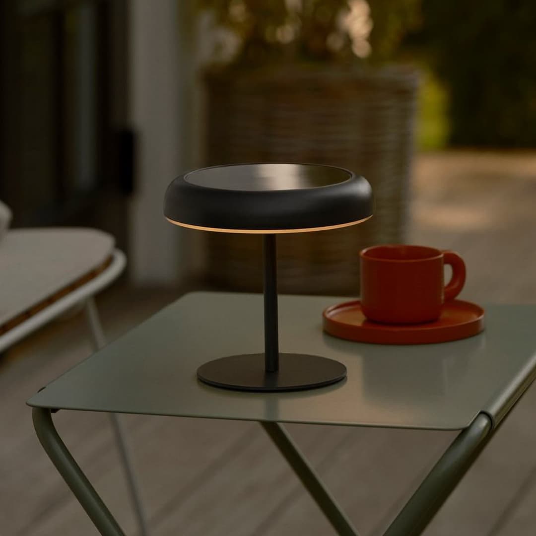 Elmer Solar Portable Tischleuchte Schwarz - Nordlux - Terrasse - Skandinavisch - Kunststoff - Einflammig