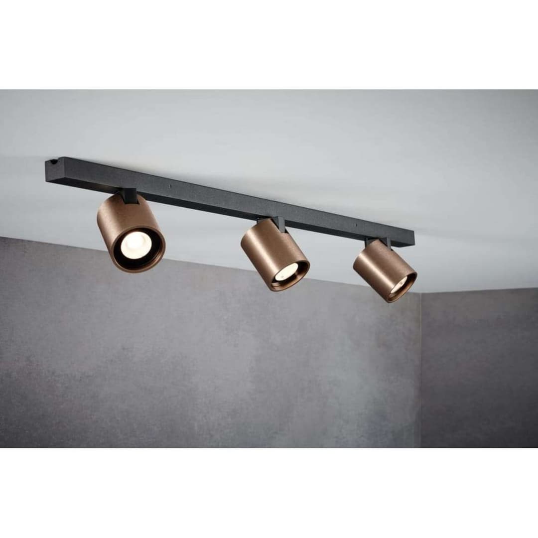 Focus Mini LED-Deckenlampe L70, bronze, 3-flg. - LIGHT-POINT - Wohnzimmer - Aluminium