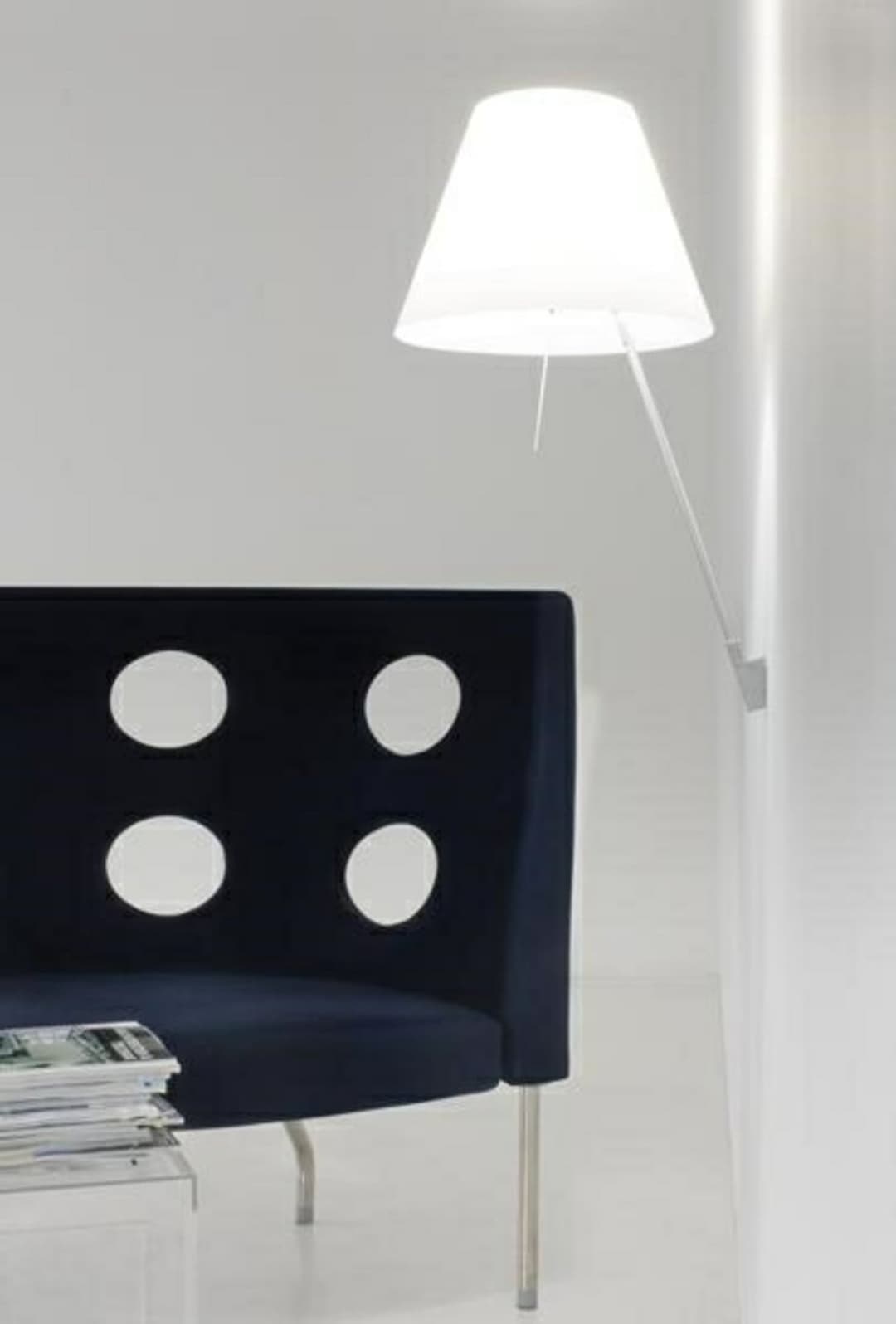 Costanza Wandleuchte m/Dimmer Alu/ Smart Yellow - Luceplan - Wohnzimmer - Aluminium