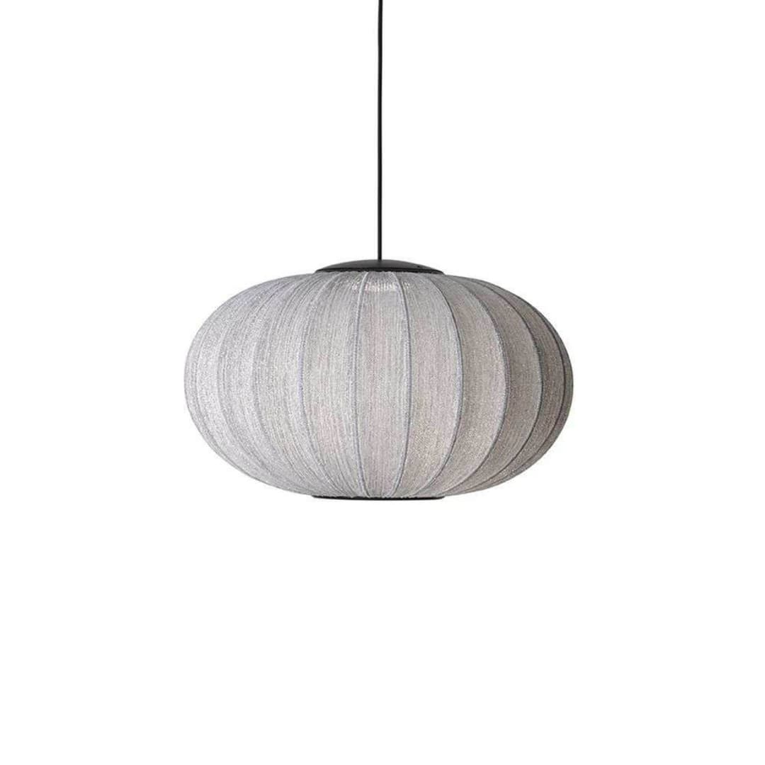 Knit-Wit 57 LED-Hängelampe, Ø 57 cm, silber - Made By Hand - Schlafzimmer - Stoff / Textil