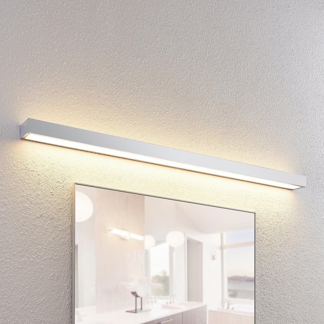 Layan LED Wandleuchte L120 Chrome - Lindby - Badezimmer - Modern - Metall - Eckig