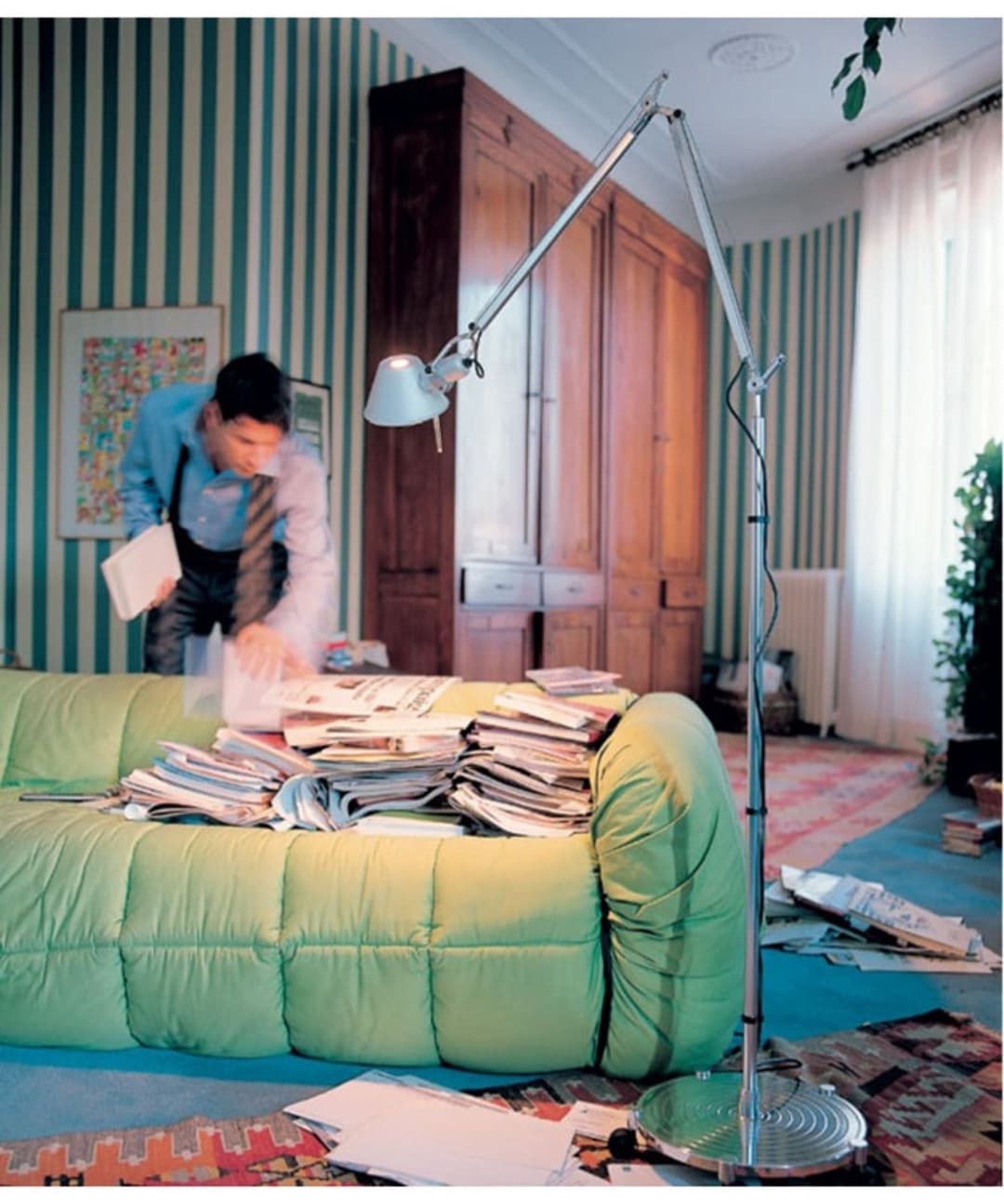 Tolomeo Stehleuchte E27 Alu - Artemide - Wohnzimmer - Design - Aluminium