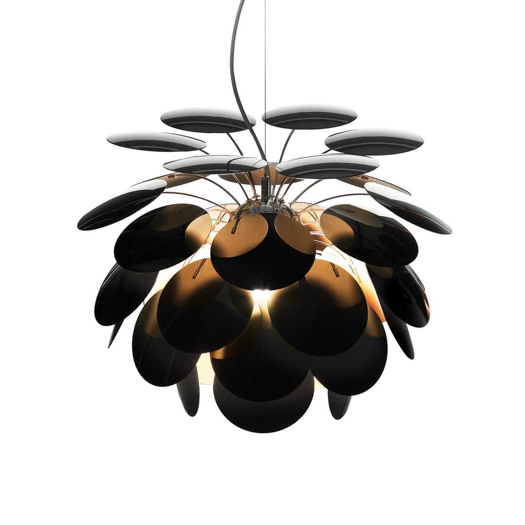 Discoco Pendelleuchte Ø68 Black-Gold - Marset Discocó - Wohnzimmer - Design - Kunststoff - Einflammig