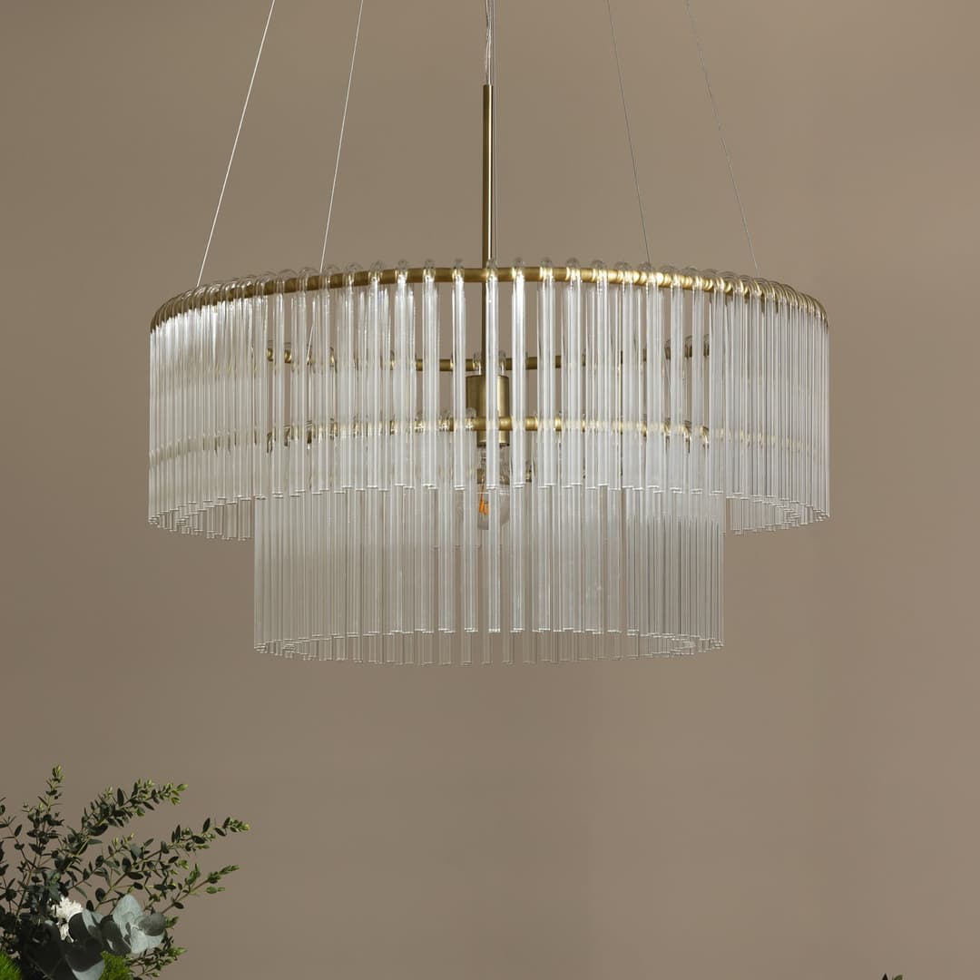 Hook 60 Hängeleuchte Glas transparent - Globen Lighting - Wohnzimmer - Design - Einflammig
