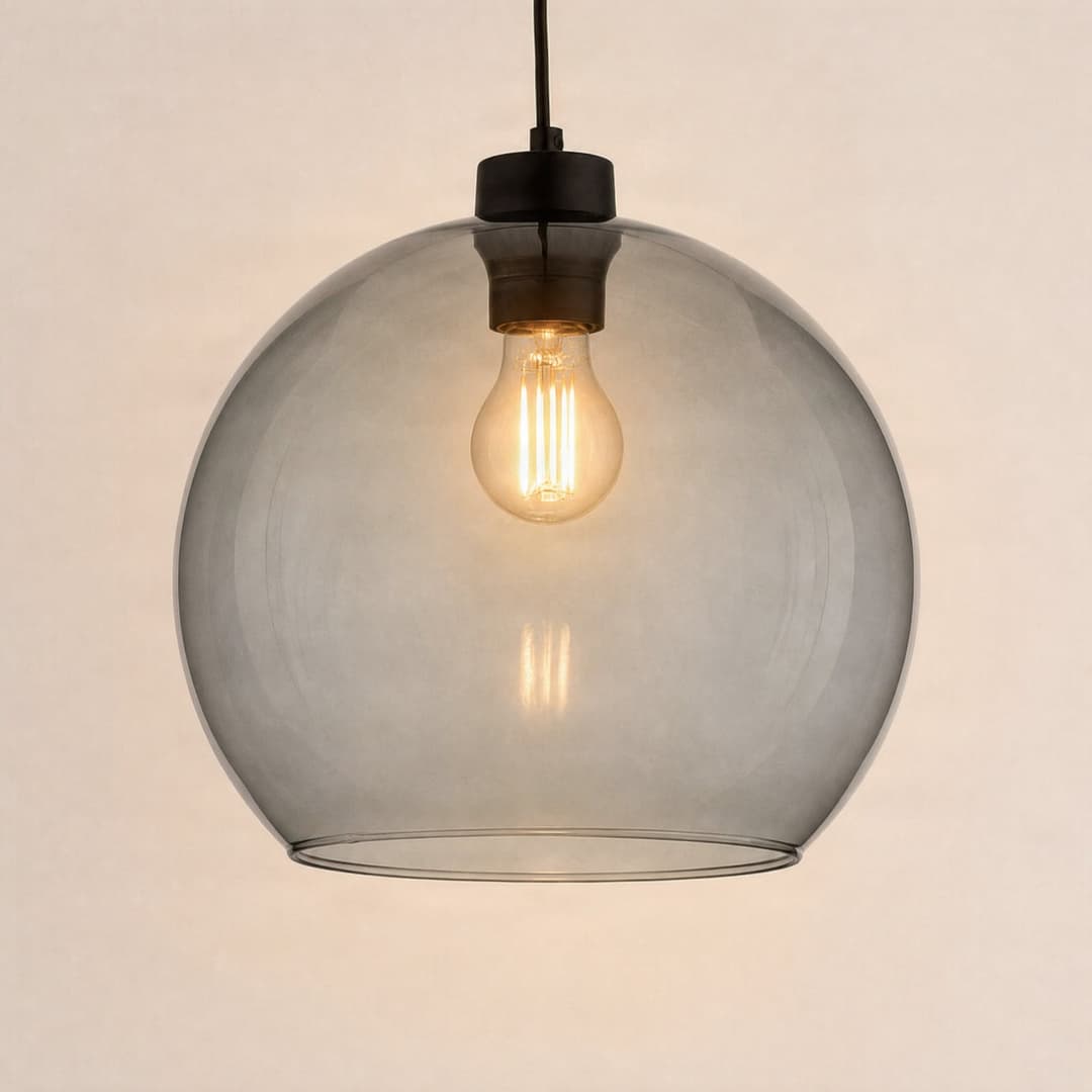 Cubus Pendelleuchte Ø 30 cm rauchgrau Glas E27 TK Lighting - Wohnzimmer - Modern - Kugel