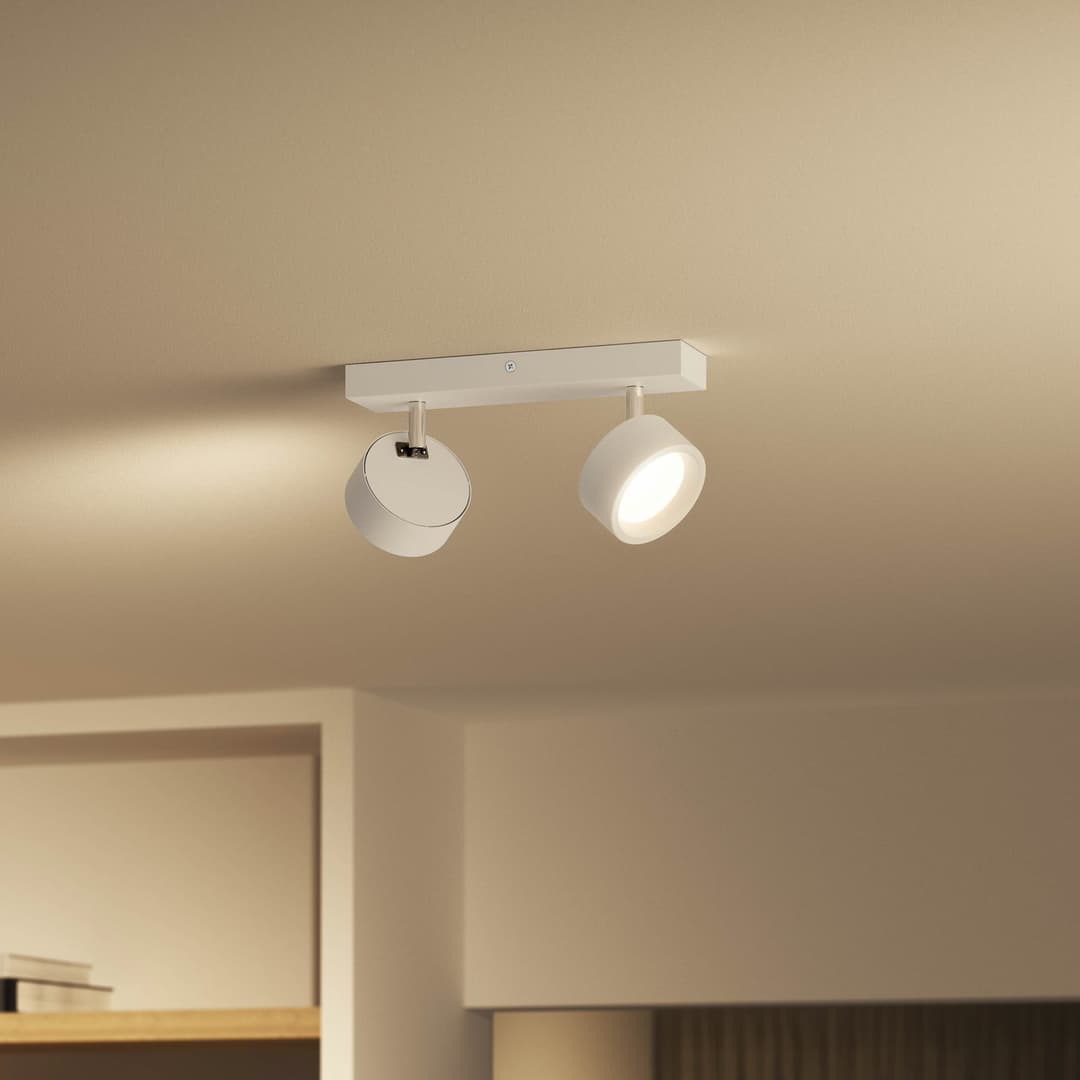 Bracia LED-Deckenspot 2-flammig, weiß - Philips - Wohnzimmer - Modern - Metall - Mehrflammig