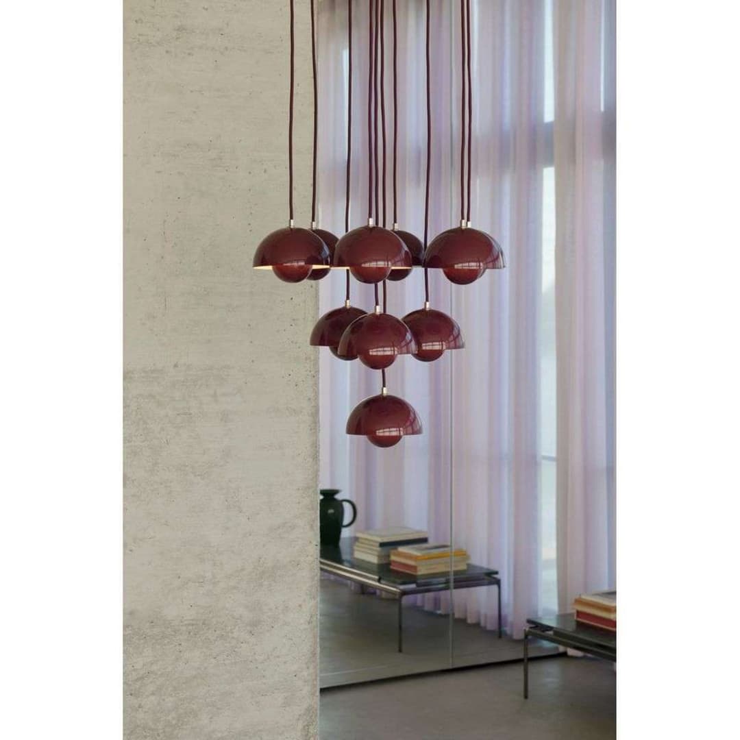 Flowerpot VP10 Kronleuchter Ø53 violett - &Tradition - Wohnzimmer - Modern - Metall - Mehrflammig