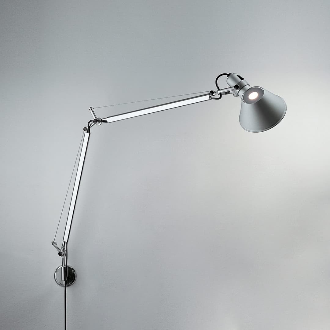 Tolomeo Wandleuchte Alu LED - Artemide - Wohnzimmer - Design - Metall - Einflammig