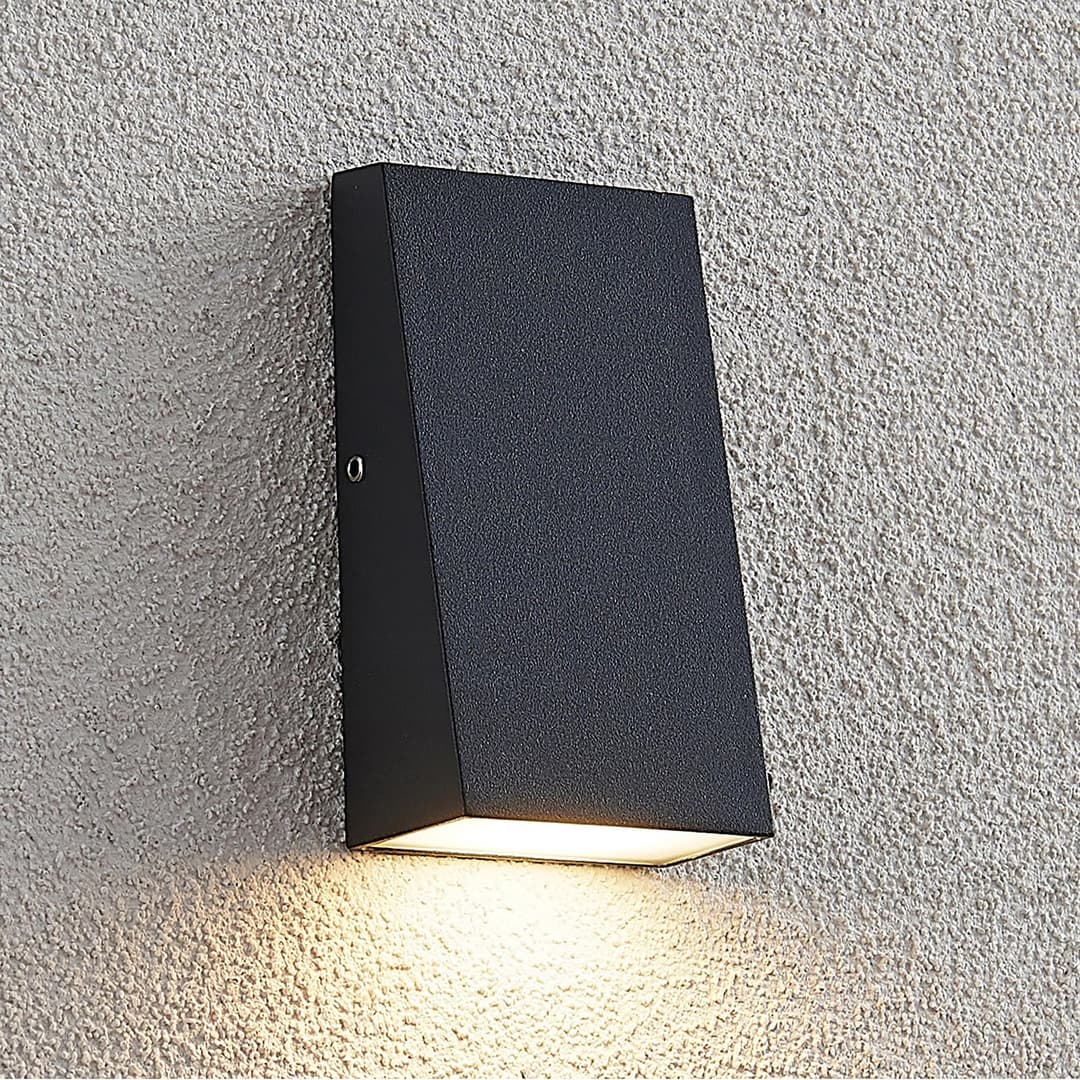 Adarey LED Außenwandleuchte Dark Grey - Lucande - Modern - Metall - Eckig
