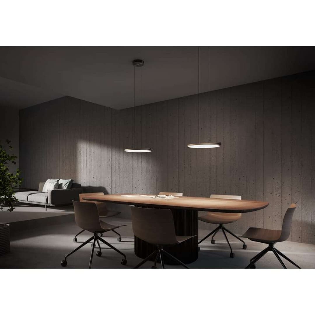 Inlay S3 Disc Hängelampe, silber, Ø43,8cm - Light-Point LIGHT-POINT Design by Studio F.A. Porsche - Esszimmer - Aluminium