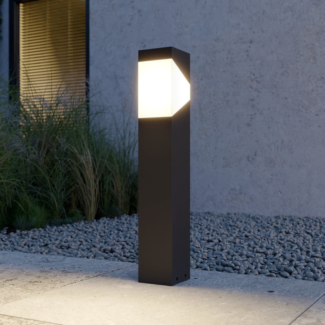 Kiran Außen Gartenleuchte H60 Graphite - Lucande - Terrasse - Modern - Aluminium - Einflammig