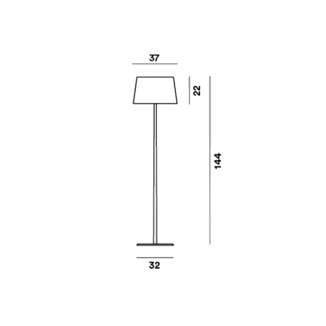 Lumiere XXL Stehleuchte Alu/Grau - Foscarini - Wohnzimmer - Aluminium