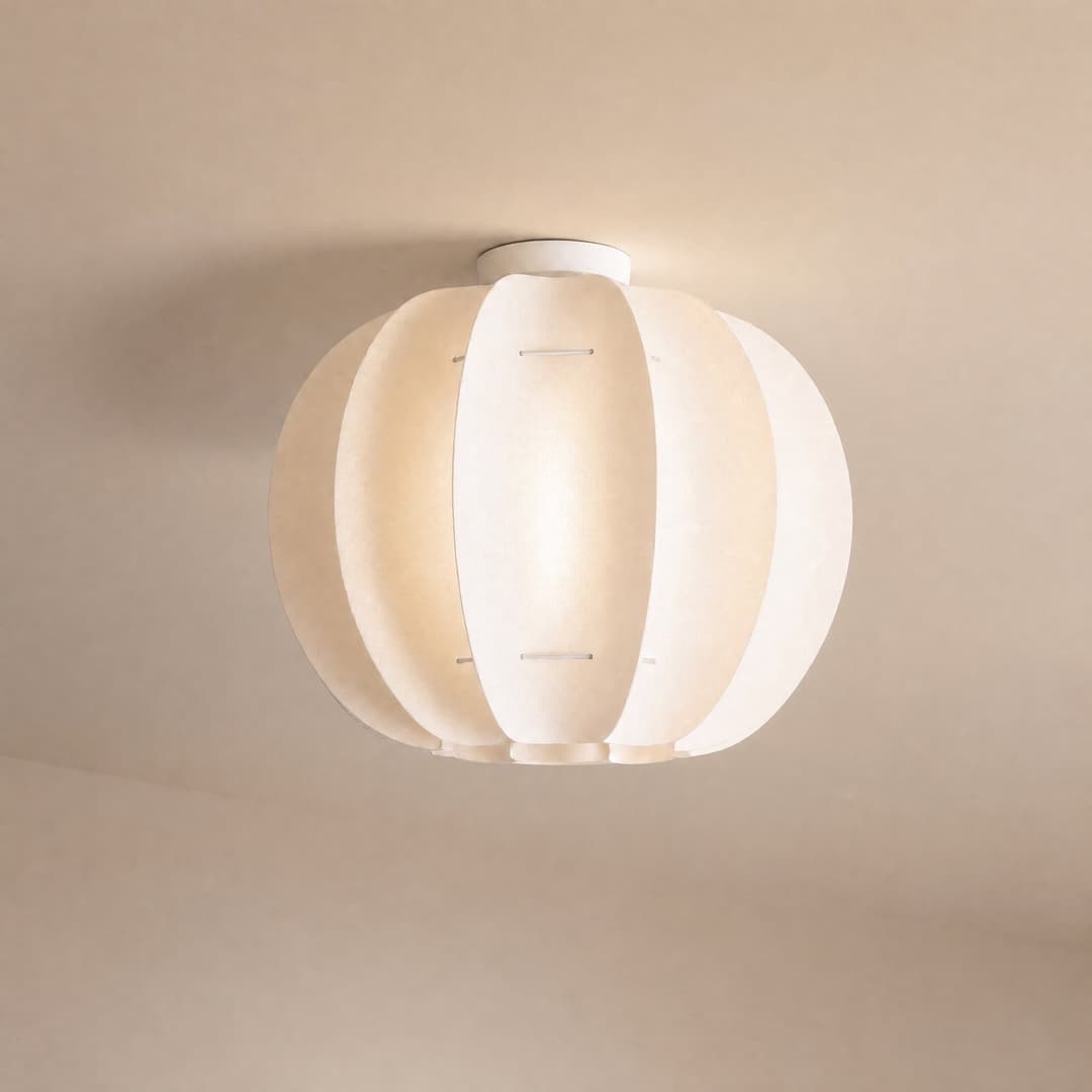 Winslow Deckenleuchte, E27, Ø 50 cm, cremeweiß, Kunststoff - Lindby - Wohnzimmer - Skandinavisch - Einflammig