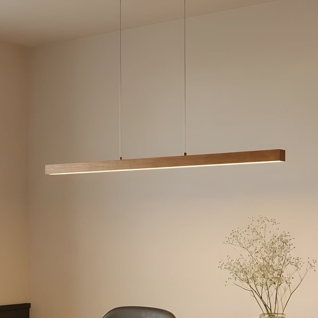 Nihalo LED-Hängeleuchte, holz, 122cm, dimmbar, CCT - Lucande - Wohnzimmer - Modern - Einflammig