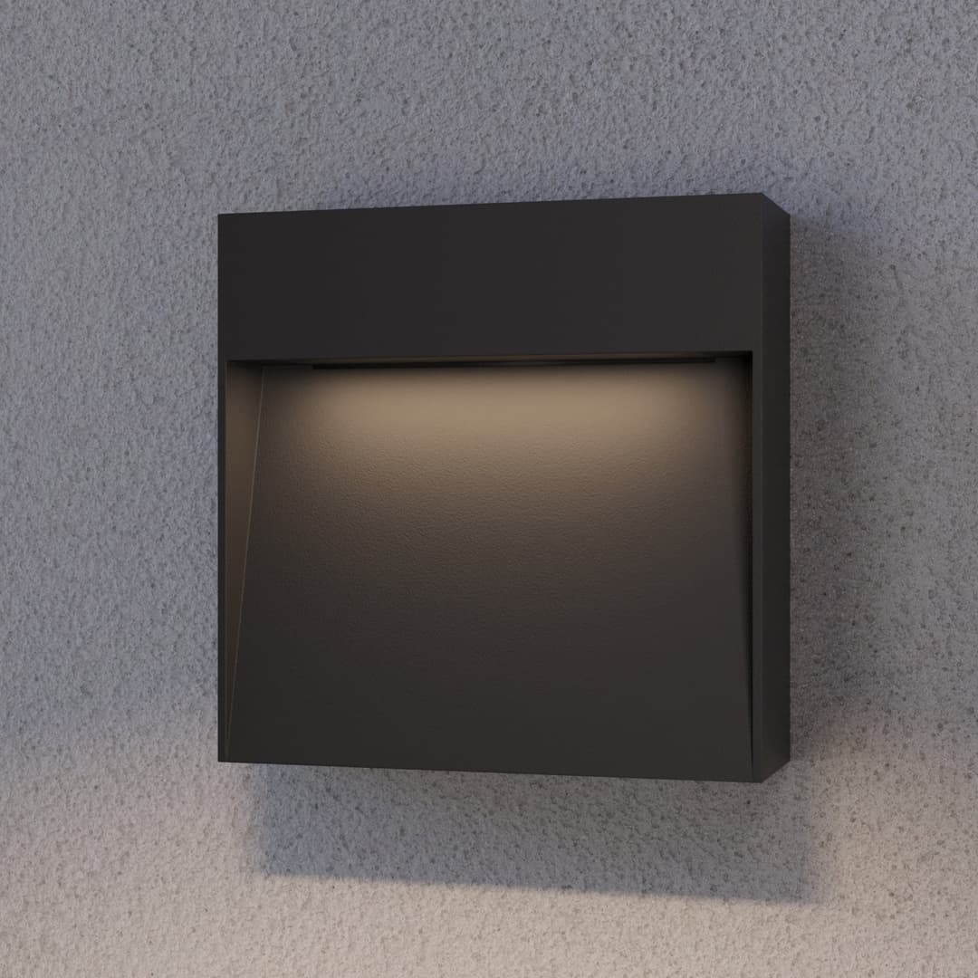 Noreia LED Außenwandleuchte Dark Grey - Lucande - Balkon - Modern - Aluminium - Eckig