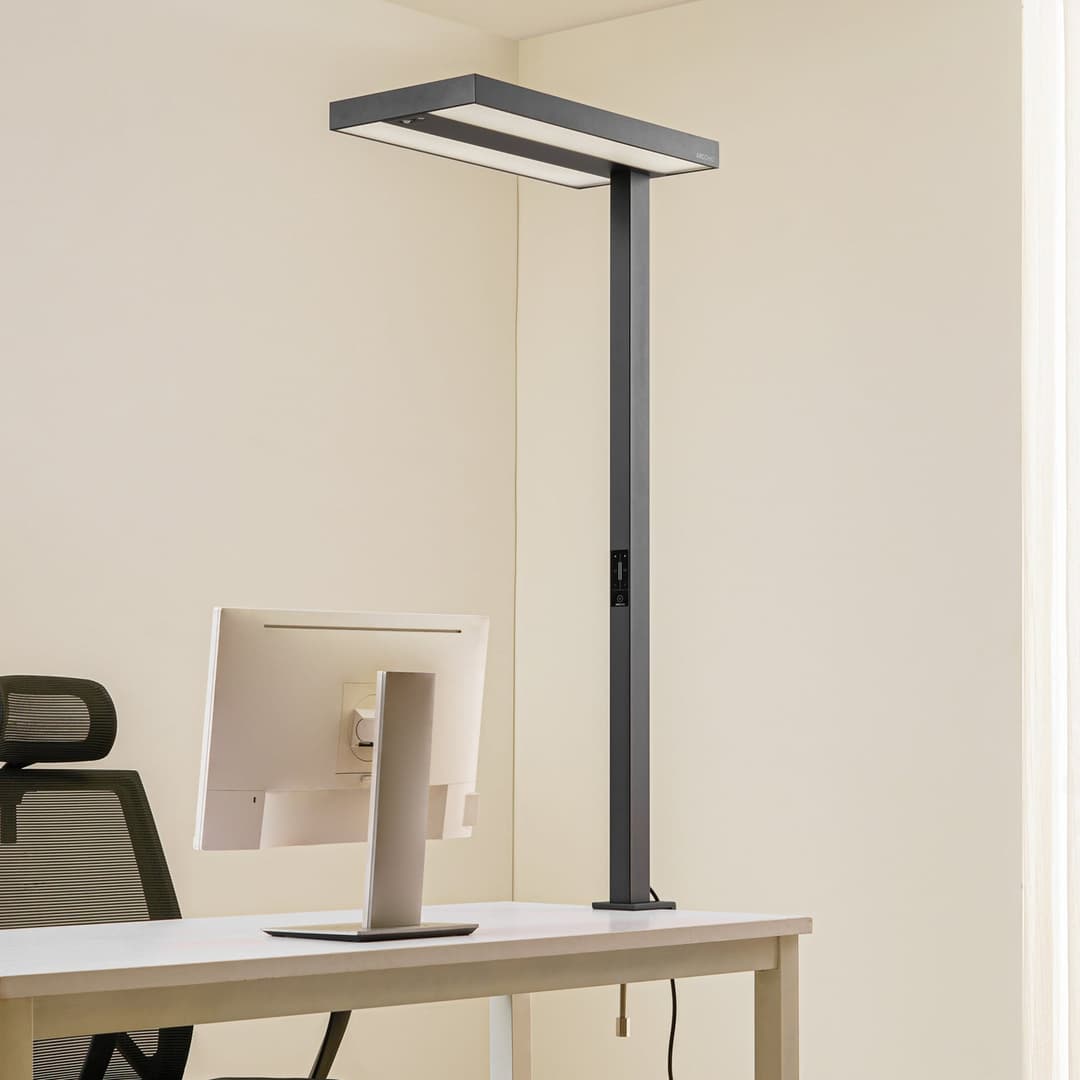 Logan LED-Büro-Klemmleuchte schwarz dimmbar Sensor - Arcchio - Arbeitszimmer / Büro - Modern - Aluminium - Mehrflammig