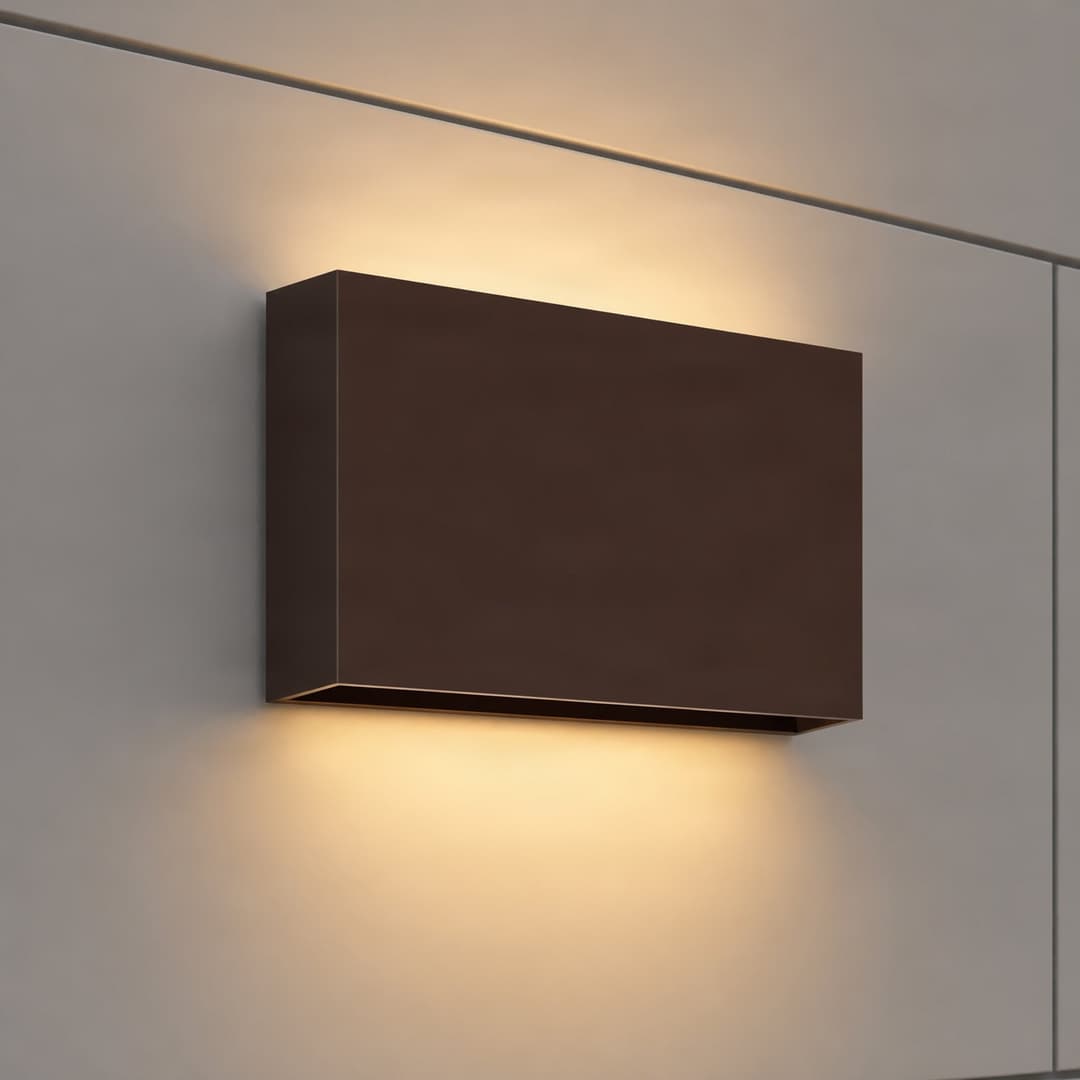 Jarte LED-Außenwandleuchte, 20 cm, braun, IP65 - Lucande Lindby - Modern - Kunststoff - Eckig
