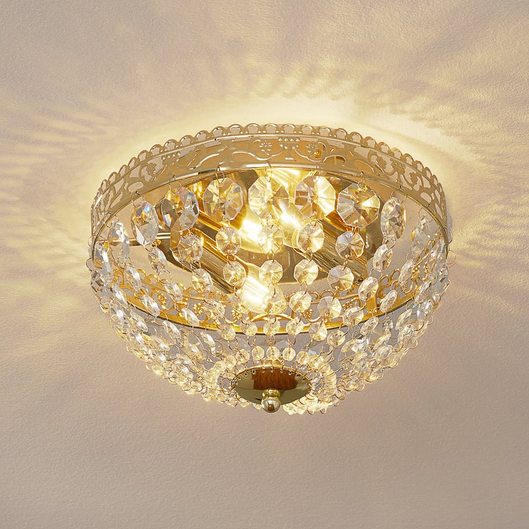 Deckenleuchte Saxholm, goldfarben - Markslöjd - Wohnzimmer - Modern - Metall - Rund