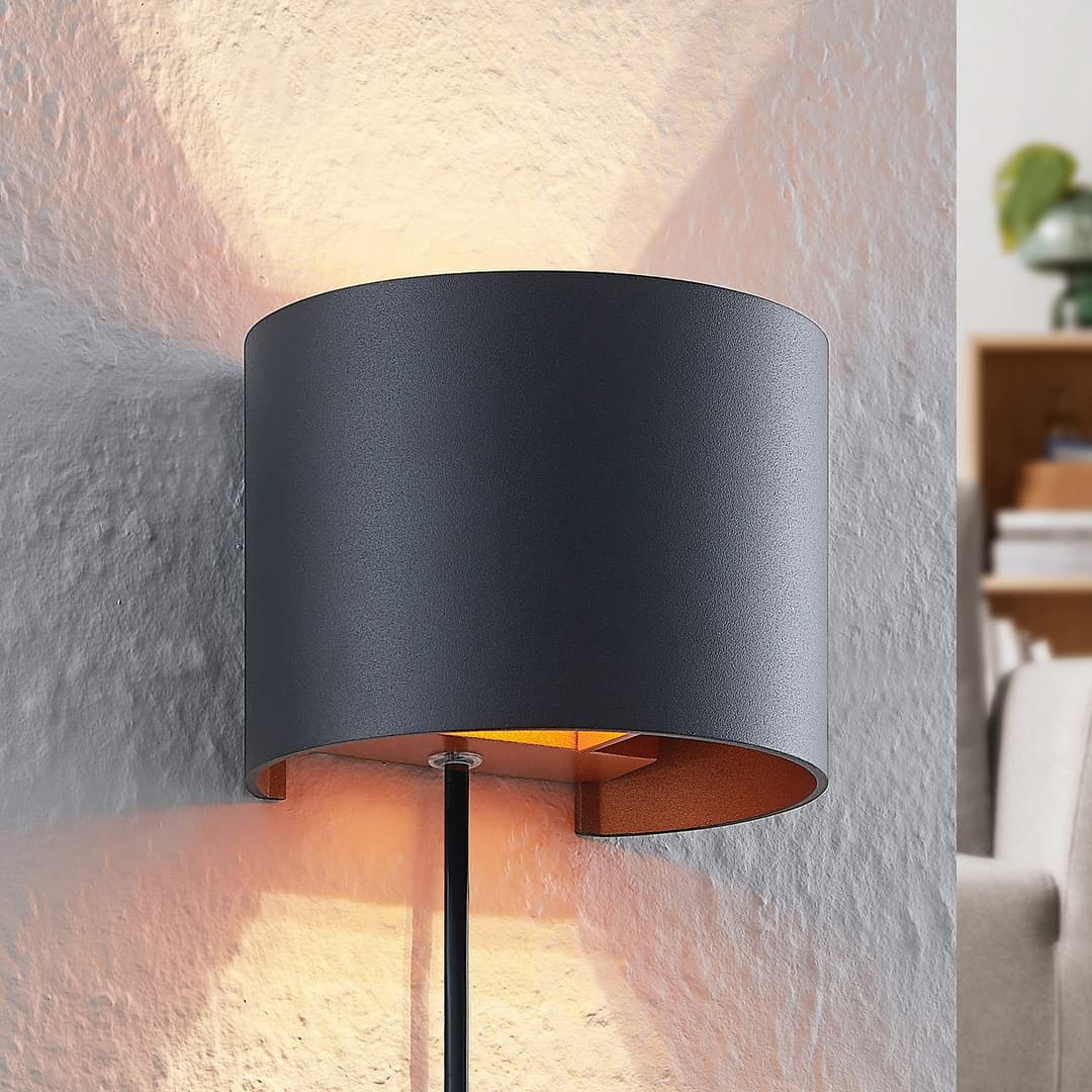 Zuzana Wandleuchte Round Black - Arcchio - Wohnzimmer - Modern - Aluminium - Eckig