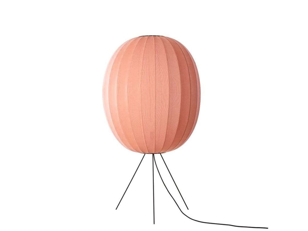 Knit-Wit 65 High Oval Stehlampe orange 130 cm - Made By Hand - Wohnzimmer - Aluminium