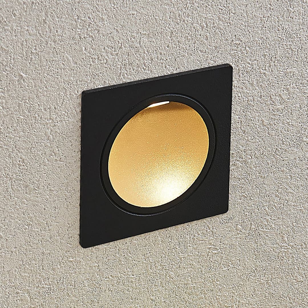 Pordis LED Außen Einbauwandlampe Dark Grey - Lucande - Modern - Metall - Eckig