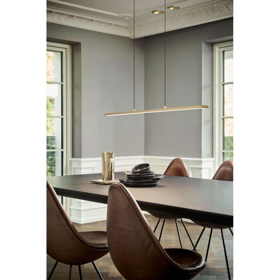 Slim S1500 Pendelleuchte, messing, 2700/3000K - LIGHT-POINT - Esszimmer - Aluminium - Balken