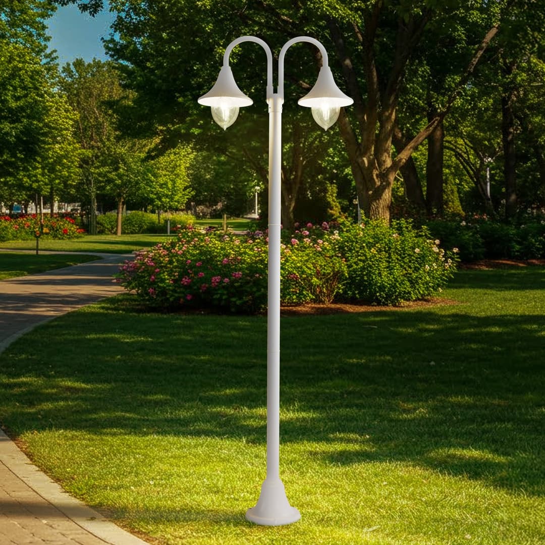 Madea Außenleuchte Weiß - Lindby - Modern - Aluminium - Laterne