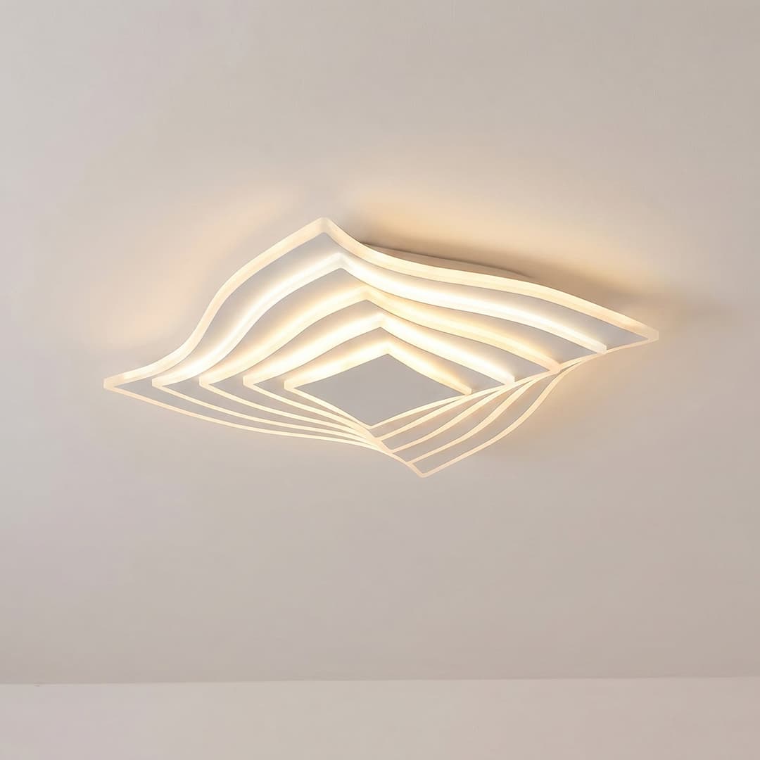 Rebeka LED-Deckenleuchte, CCT, 47 x 47 cm, Fernbedienung - Lindby - Wohnzimmer - Modern - Metall - Eckig