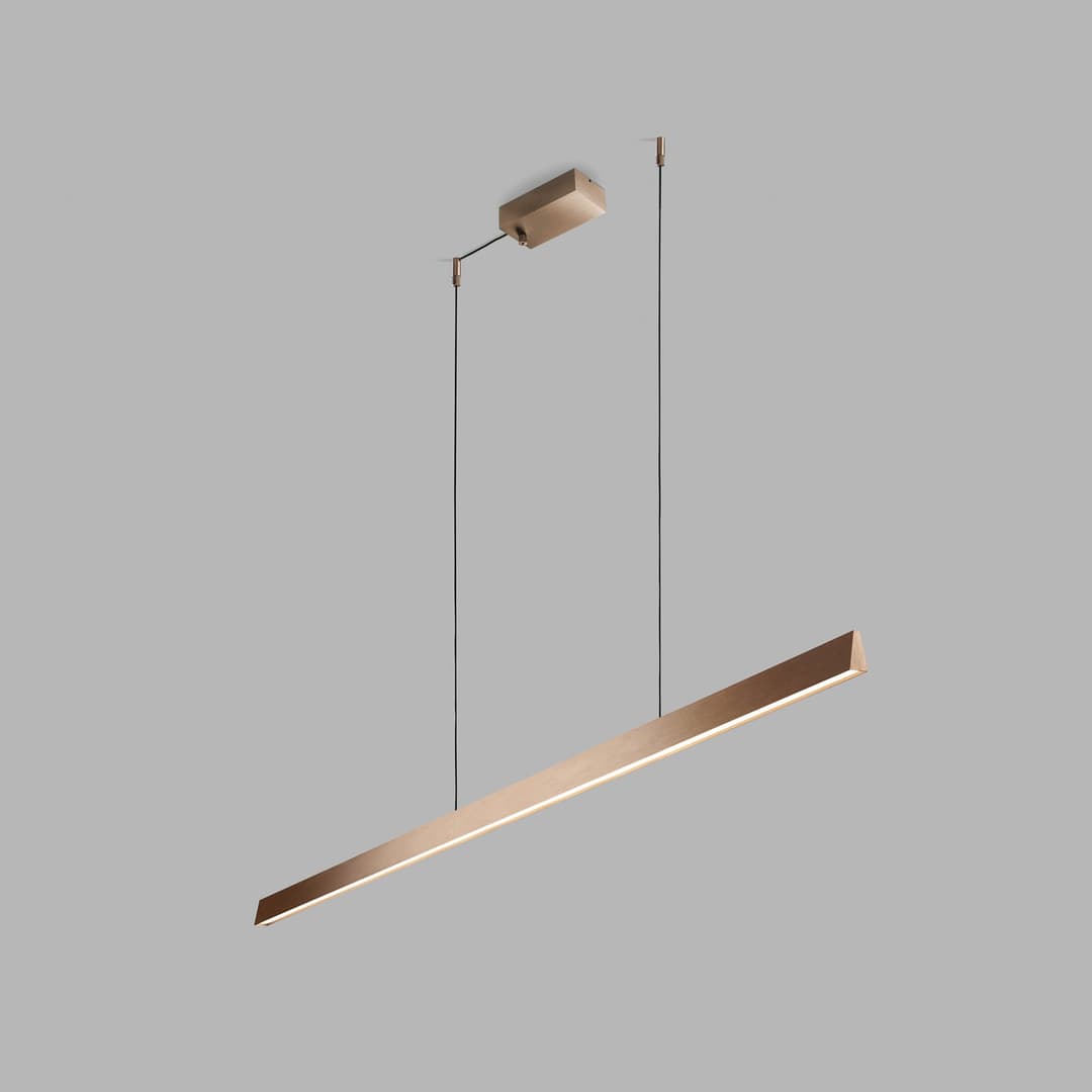 Edge Linear S1500 LED-Hängelampe rosegold, CCT - Light-Point - Arbeitszimmer / Büro - Design - Aluminium - Mehrflammig