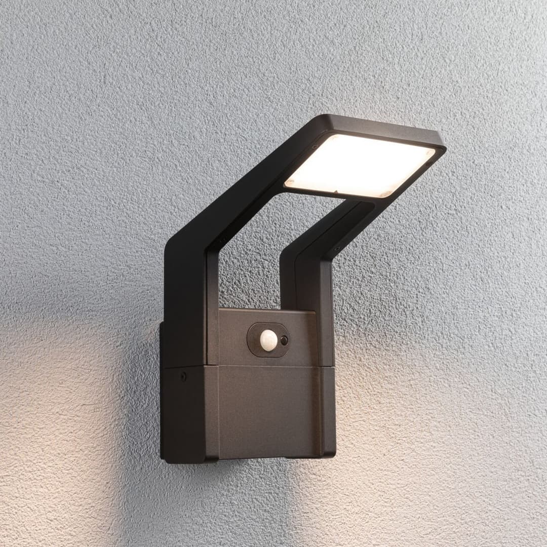 Juntea Außenwandleuchte m/Sensor SWR Anthrazit - Paulmann - Aluminium - Eckig