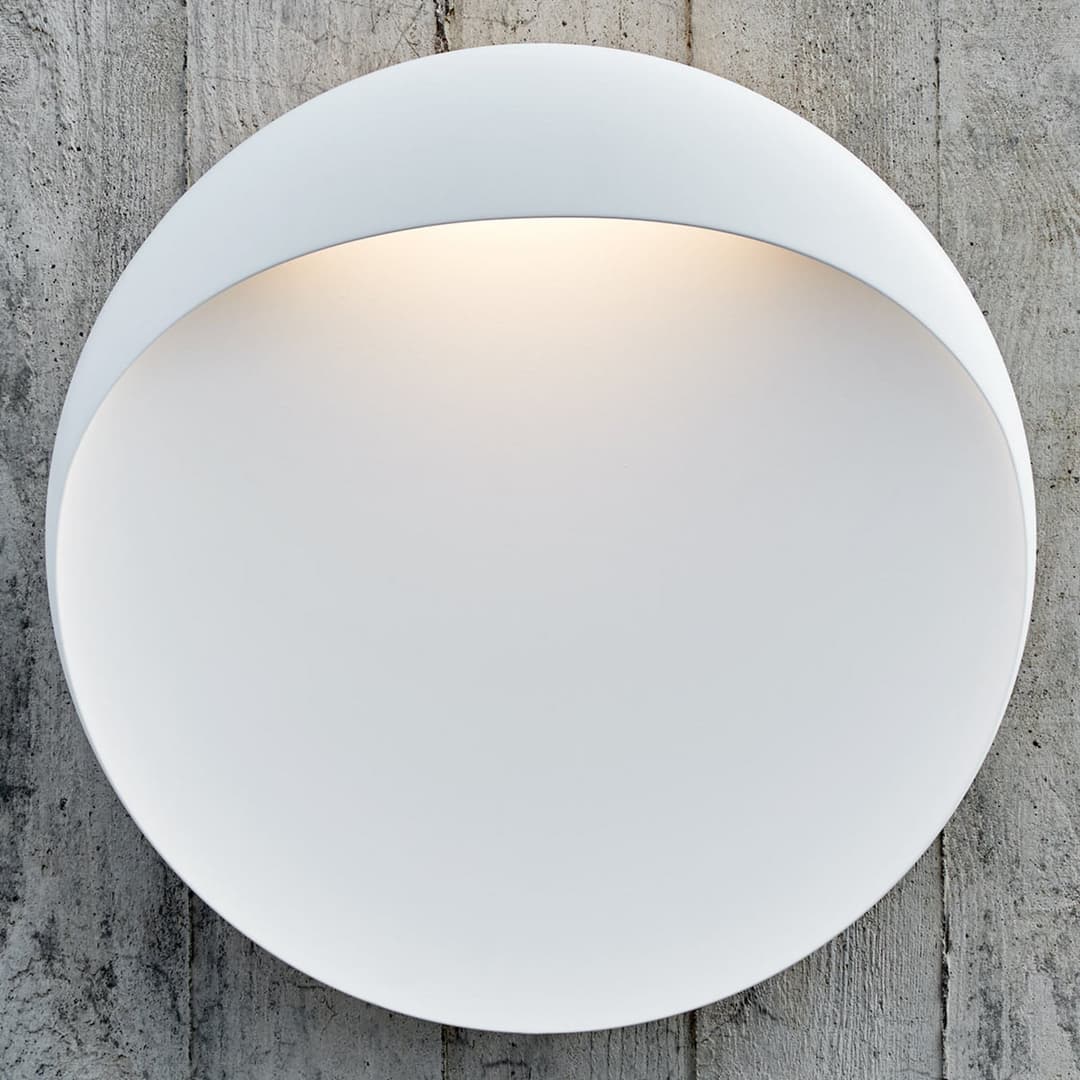 Flindt Wandleuchte, Ø40 cm, 3000K, weiß - Louis Poulsen - Wohnzimmer - Design - Aluminium - Rund