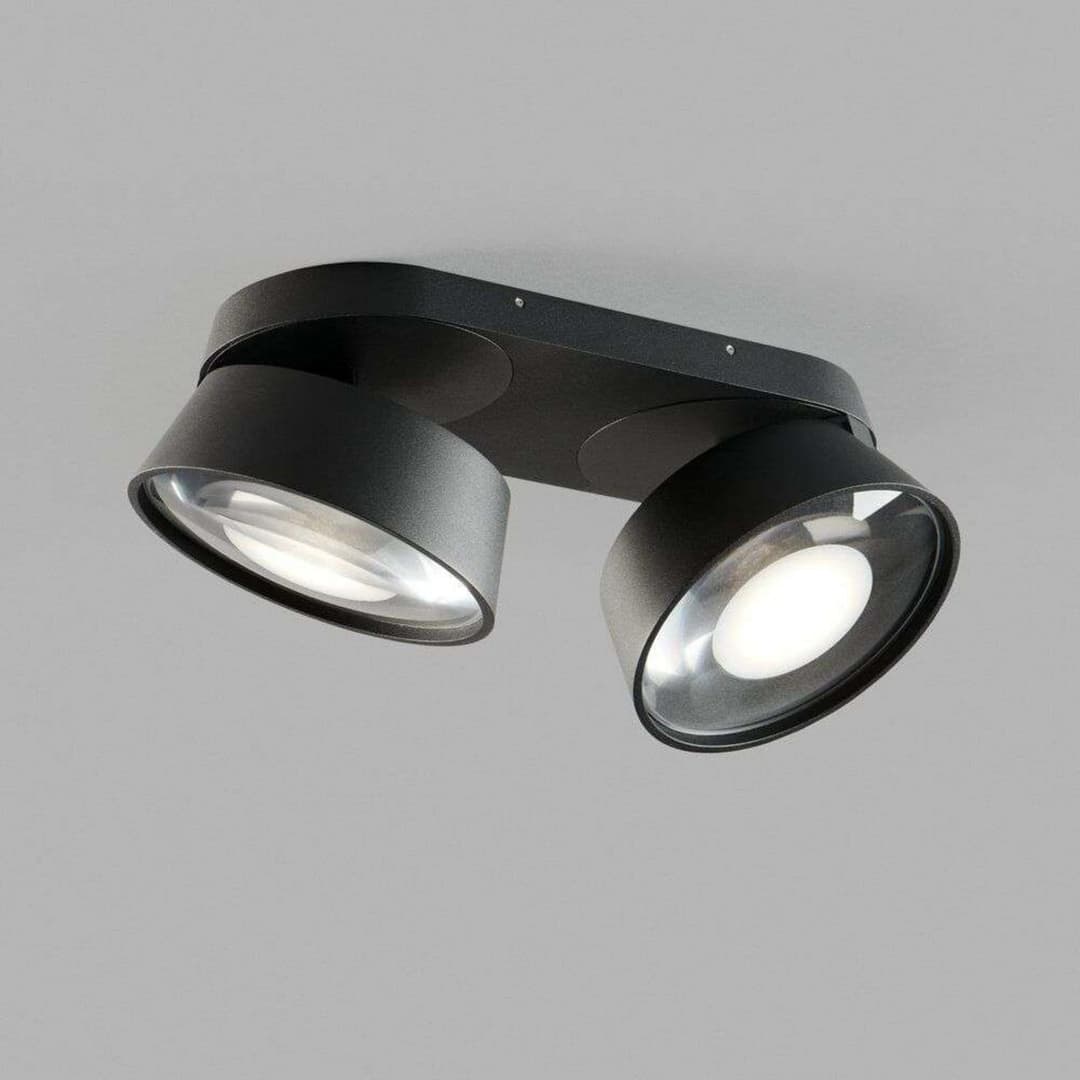 Vantage 2+ Deckenleuchte 2700K Black - LIGHT-POINT - Wohnzimmer - Aluminium