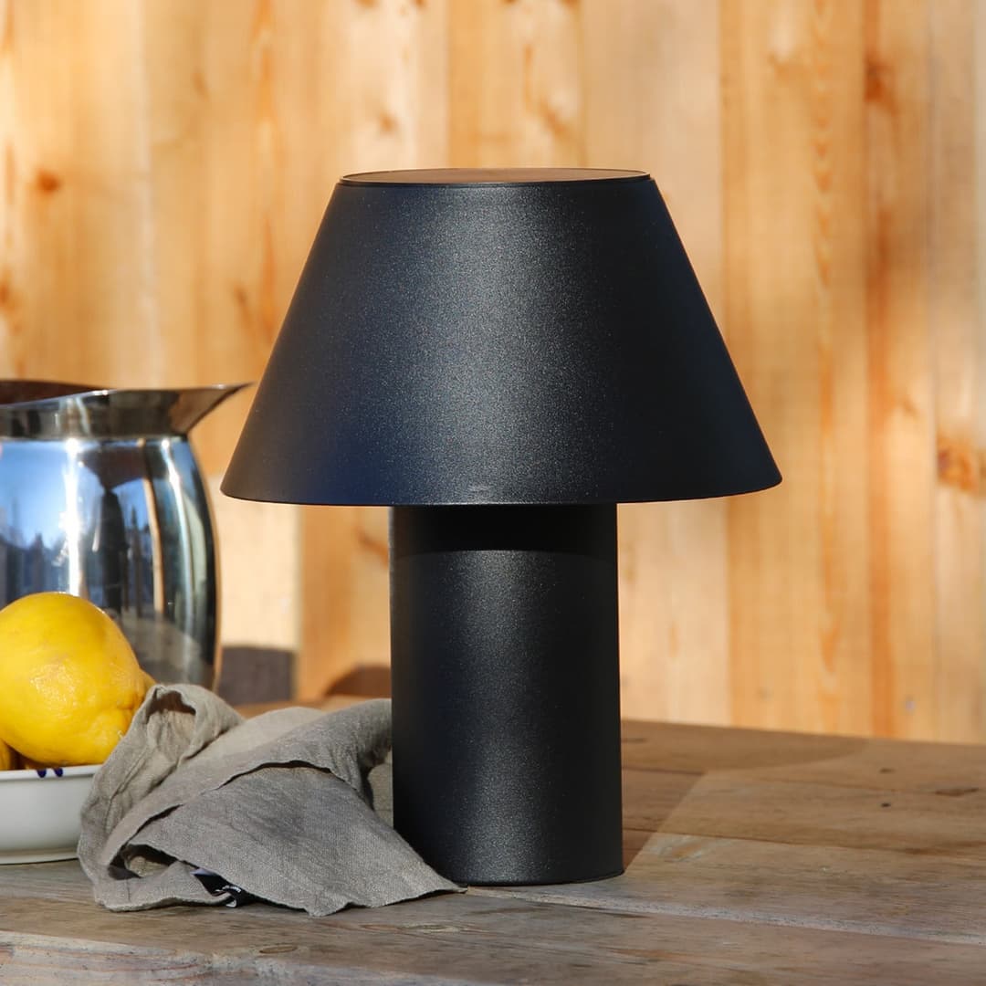 Vivo LED-Solar-Tischlampe, schwarz, IP44, Höhe 30 cm, dim. - Markslöjd - Skandinavisch - Metall - Einflammig