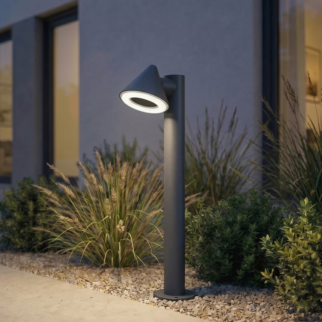 Soran LED-Wegeleuchte, Metall, Höhe 60 cm, schwarz, IP44 - Lindby - Modern - Einflammig